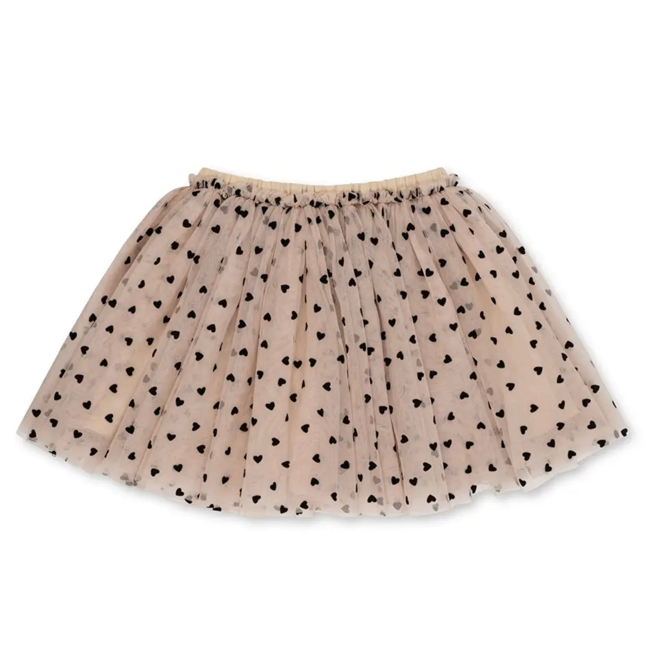 Tulle heart printed skirt