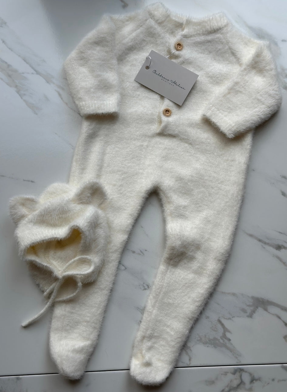 Cruz romper & bonnet set